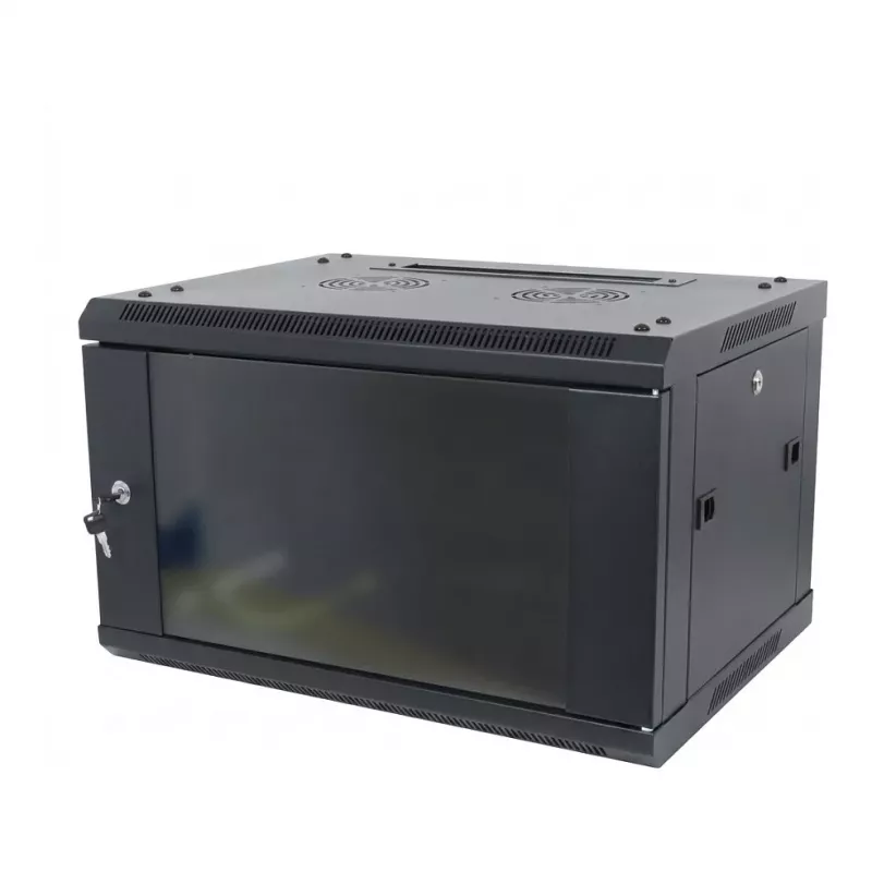 ALLNET SMA-Series 19 inch sienas stiprinājuma korpuss 9U 1-daļa 600mm dziļums melns Flat Pack