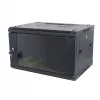 ALLNET 19 inch sienas stiprinājuma korpuss 15U 1-detaļu 600mm dziļums Melns Flat Pack SMA sērija