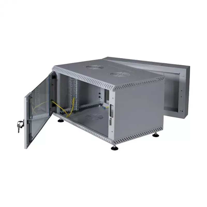 EFB 19 inch sienas skapis 12U, grozāms, 2-daļīgs, RAL 7035, dziļums 500 mm