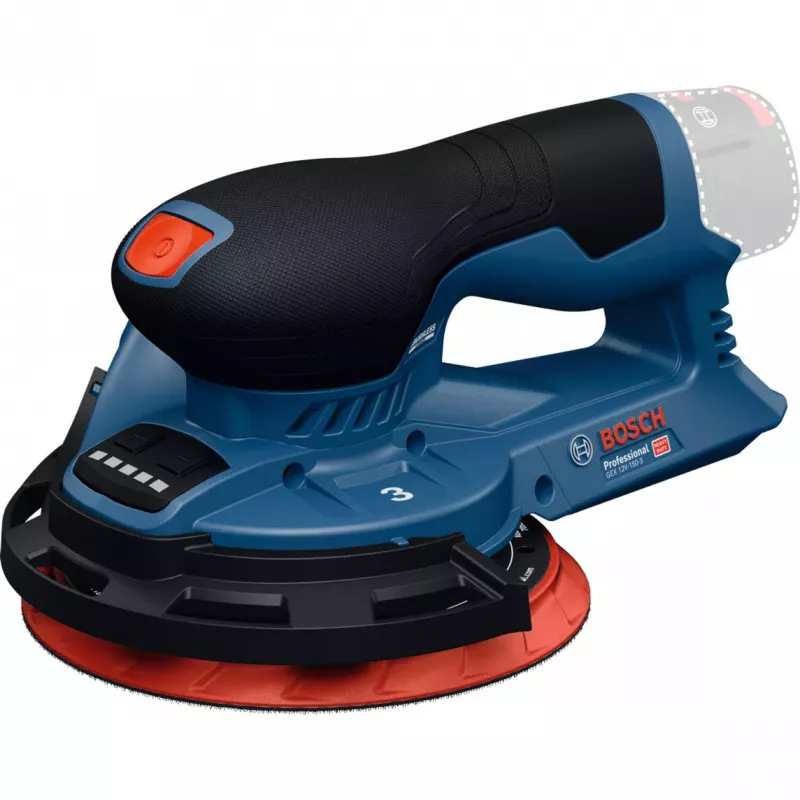 Bosch Professional GEX 12V-150-3 Bezvadu ekscentriskā slīpmašīna (12V, 150 mm, bezsuku EC motors, L-BOXX komplektā)