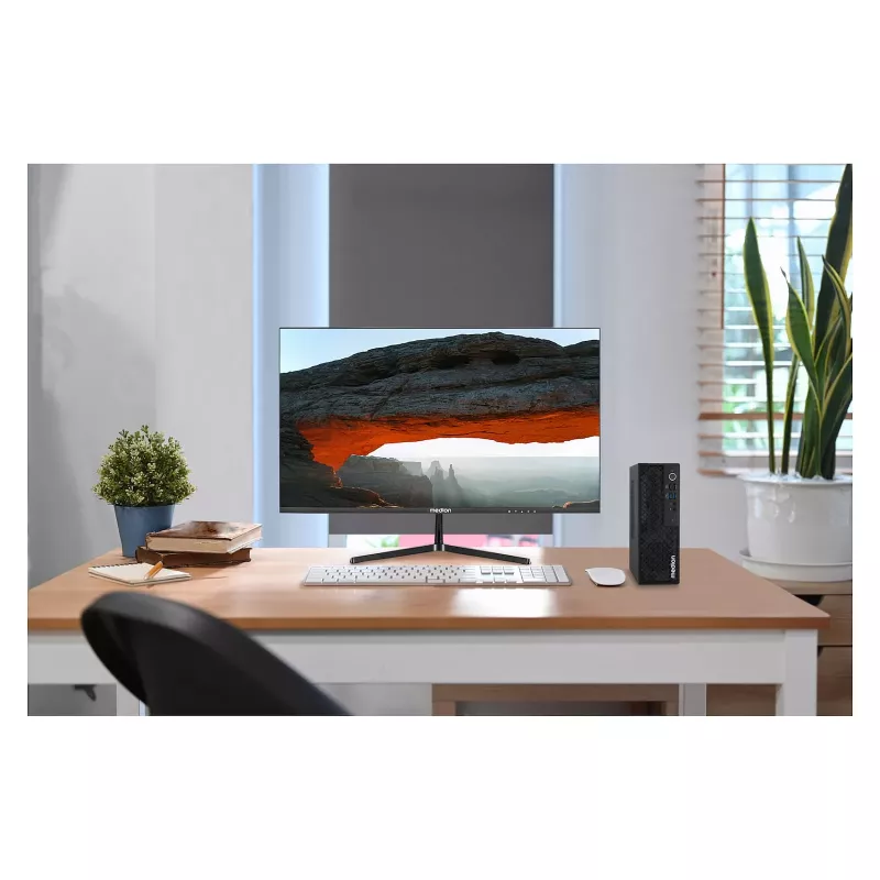 MEDION Picoworx T80 III Mini PC, Intel Core Ultra 7 258V, 32 GB RAM, 1 TB SSD, Windows 11 Pro, Melns