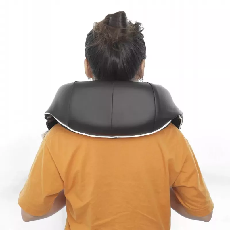 RENPHO U-Neck 1 Shiatsu kakla un plecu masieris ar siltumu, 8 divvirzienu rotējoši mezgli, 3 ātruma līmeņi, melns