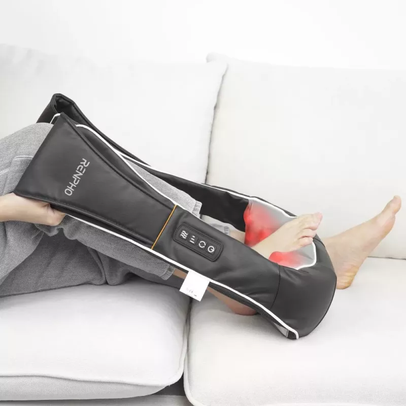 RENPHO U-Neck 1 Shiatsu kakla un plecu masieris ar siltumu, 8 divvirzienu rotējoši mezgli, 3 ātruma līmeņi, melns