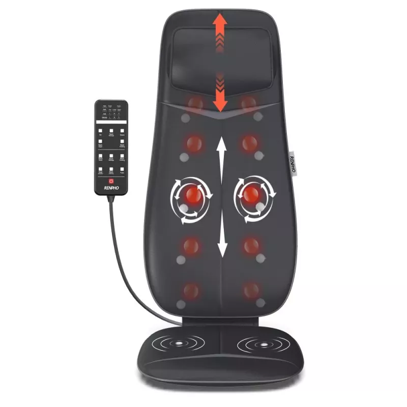 RENPHO Kakla un Muguras Masāžas Spilvens Melns (PEU-RF-BM076-BK)