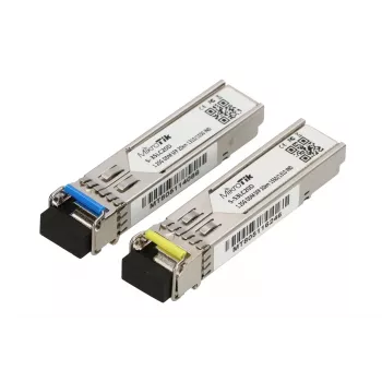 MikroTik SFP modulis S-3553LC20D, 1.25Gb/s, 20km, vienmoda, pāris (T1310nm/R1550nm) + (T1550nm/R1310nm)