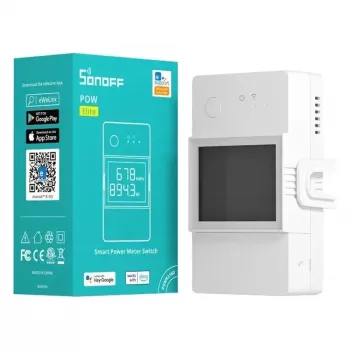 Sonoff POWR316D WiFi viedais jaudas mērītājs ar enerģijas uzraudzību, 16A, 3500W, LCD displejs, darbojas ar Alexa un Google Home