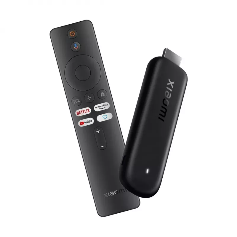 Xiaomi TV Stick HD (2nd Gen) - 1080p straumēšanas multivides atskaņotājs, Android TV 11, 1GB RAM, 8GB krātuve, Bluetooth 5.0, Melns