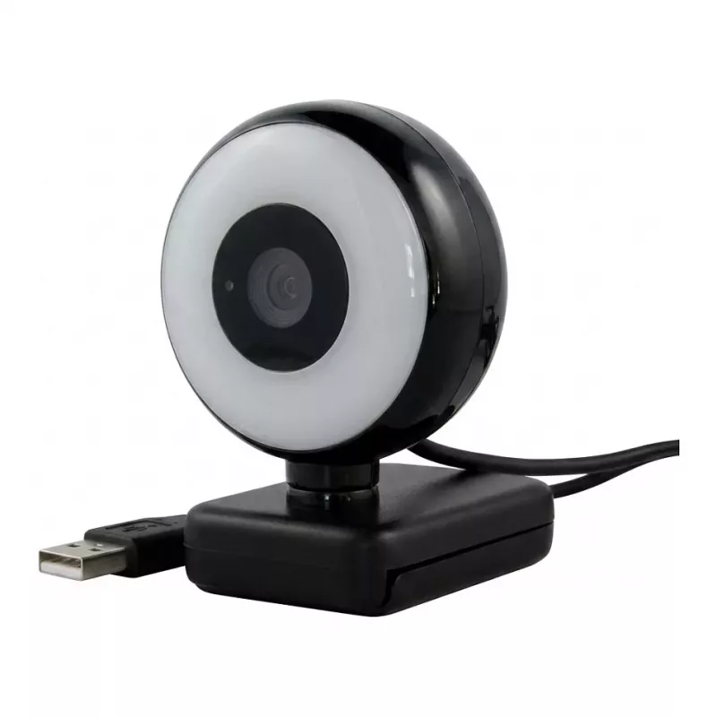 WEMISS CM-A2 Stream Series ar apgaismojuma gredzenu Full HD tīmekļa kamera, 1/3 inch CMOS sensors, melna