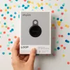 Chipolo LOOP – Uzlādējams Bluetooth izsekotājs ar silikona cilpu iOS un Android ierīcēm, 4 komplekts (Charcoal, Chalk, Navy, Coral)