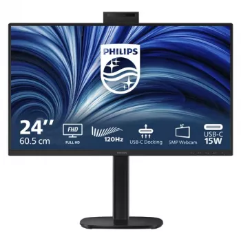 Philips 24B2U3301H 23.8 inch IPS Full HD monitors - 75Hz, USB-C centrmezgls, iebūvēta tīmekļa kamera un skaļruņi