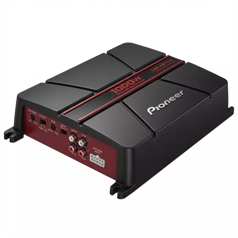Pioneer GM-A6704 4 kanālu AB klases automašīnas pastiprinātājs - 1000W max, 60W RMS x 4 pie 4 omiem