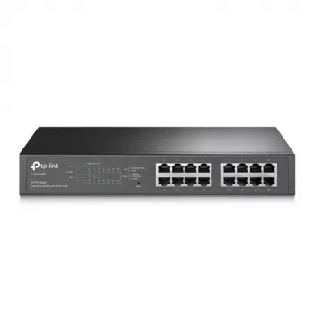 TP-LINK TL-SG1016PE 16-Port Gigabit Easy Smart PoE+ Switch (110W, 8 PoE+ Porti, Rackmountable)