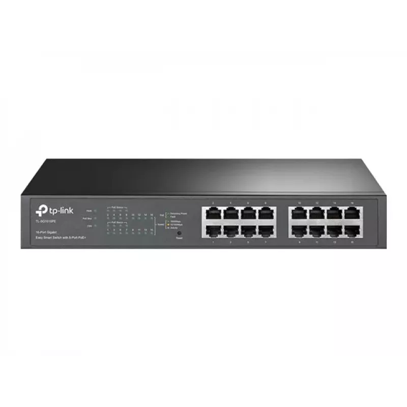 TP-LINK TL-SG1016PE 16-Port Gigabit Easy Smart PoE+ Switch (110W, 8 PoE+ Porti, Rackmountable)
