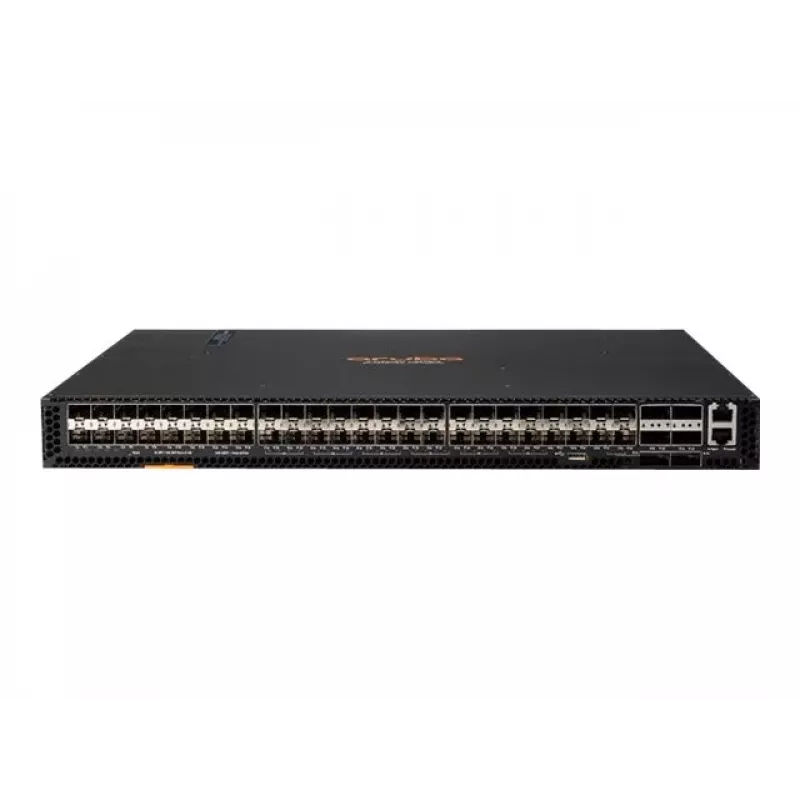 HPE Aruba 8320 48-Port 10GbE SFP+ un 6-Port 40GbE QSFP+ pārvaldīts Layer 3 slēdzis ar 2x 400W barošanas blokiem, 5x ventilatoriem, stiprinājuma komplektu, TAA atbilstīgs