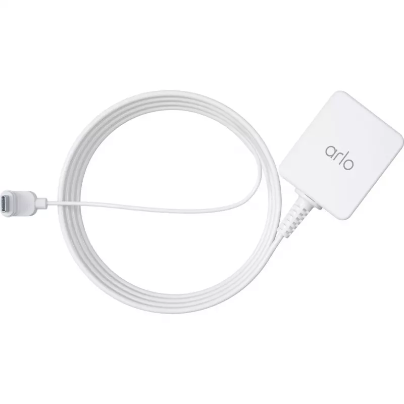ARLO USB lādētājs ar Euro spraudni uz USB-C 7,6m āra versija balta