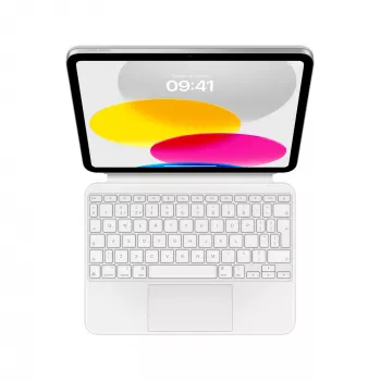 Apple Magic Keyboard Folio ar skārienpaliktni - britu angļu (QWERTY) - balts - iPad (10. paaudzei)