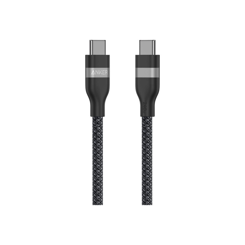 Anker USB C to USB C 240W Upcycled-Braided Fast Charging Cable A82E2 (1.8m, Black)