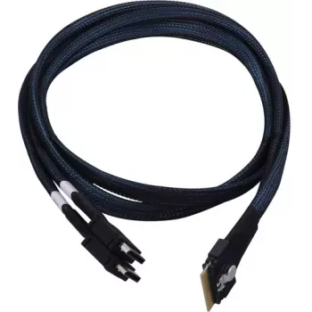 Microchip Adaptec Internal NVMe Cable 1x SFF-8654 x8 to 2x SFF-8612 x4 (OCuLink) 0.8m SlimSAS to OCuLink for NVMe Drives