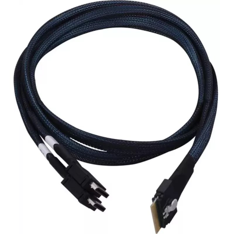 Microchip Adaptec Internal NVMe Cable 1x SFF-8654 x8 to 2x SFF-8612 x4 (OCuLink) 0.8m SlimSAS to OCuLink for NVMe Drives