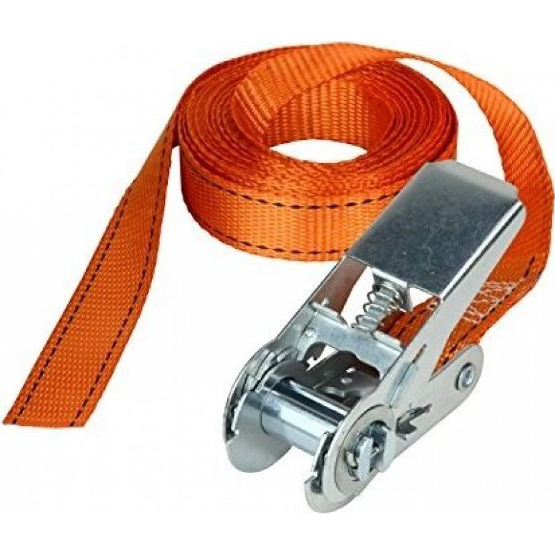 Master Lock Ratchet Tie-Down Strap 3209EURDAT - 5m, 400kg WLL, Orange