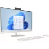 HP All-in-One 27-cr0024na galddators, 27 inch Full HD IPS displejs, Intel Core i7-1355U, 8GB DDR4 RAM, 512GB PCIe NVMe SSD, Windows 11 Home, dabīgs sudrabs (atjaunota prece)