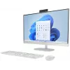 HP All-in-One 27-cr0024na galddators, 27 inch Full HD IPS displejs, Intel Core i7-1355U, 8GB DDR4 RAM, 512GB PCIe NVMe SSD, Windows 11 Home, dabīgs sudrabs (atjaunota prece)