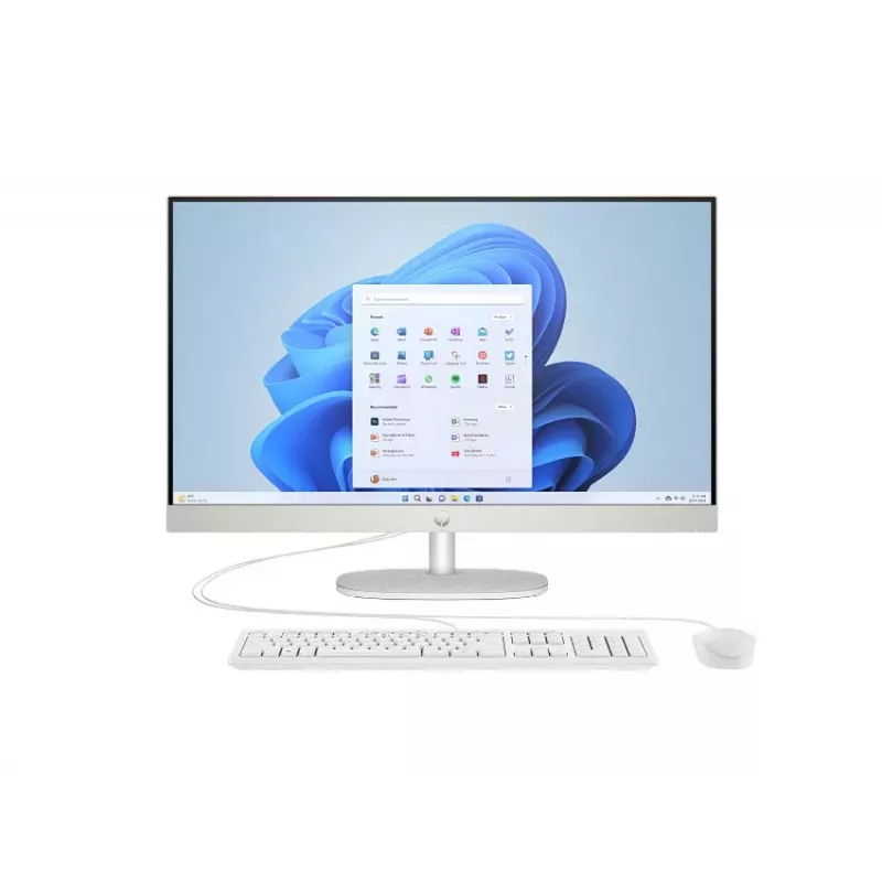HP All-in-One 27-cr0004nc, AMD Ryzen 7 7730U, 32 GB RAM, 1 TB SSD, 27 inch Full HD IPS, Windows 11 Home, White (atjaunota prece)