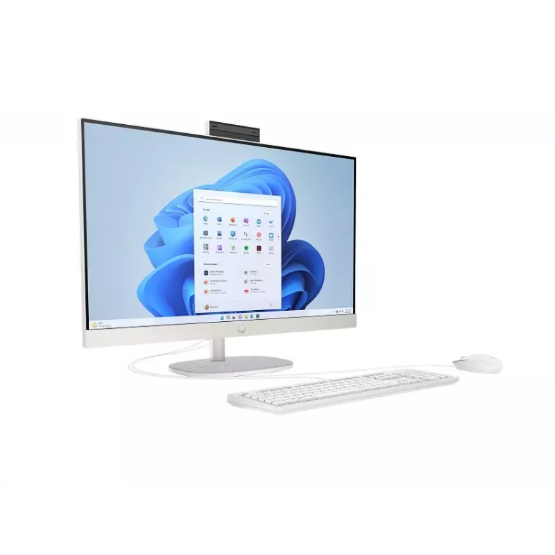 HP All-in-One 27-cr0004nc, AMD Ryzen 7 7730U, 32 GB RAM, 1 TB SSD, 27 inch Full HD IPS, Windows 11 Home, White (atjaunota prece)