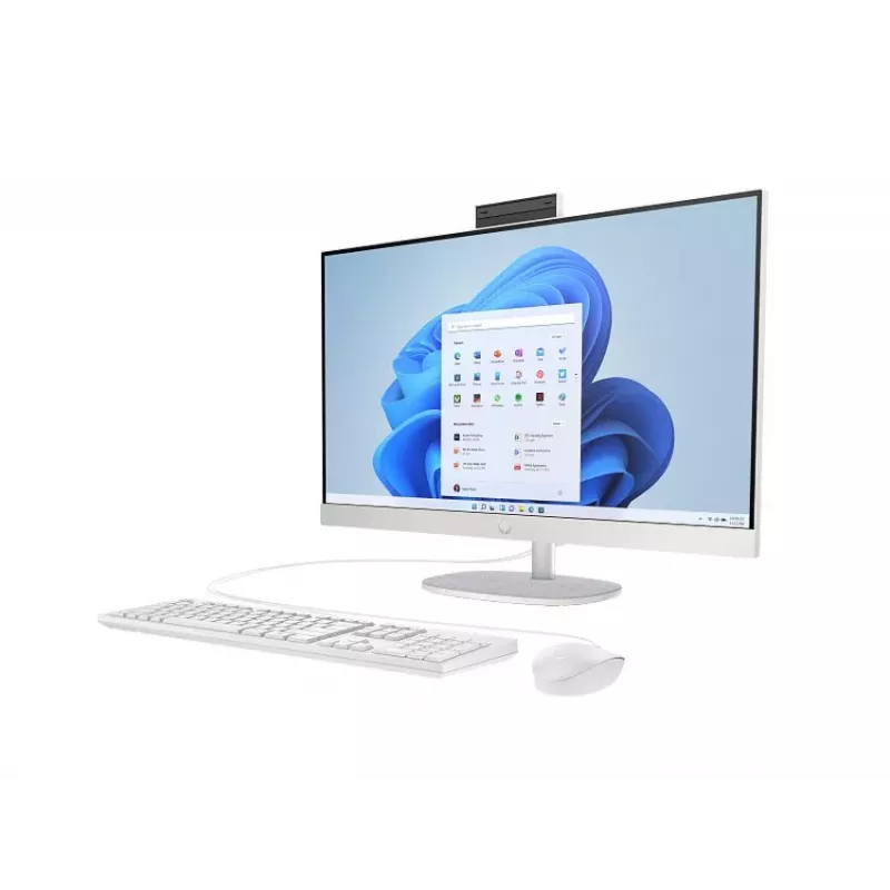 HP All-in-One 27-cr0004nc, AMD Ryzen 7 7730U, 32 GB RAM, 1 TB SSD, 27 inch Full HD IPS, Windows 11 Home, White (atjaunota prece)