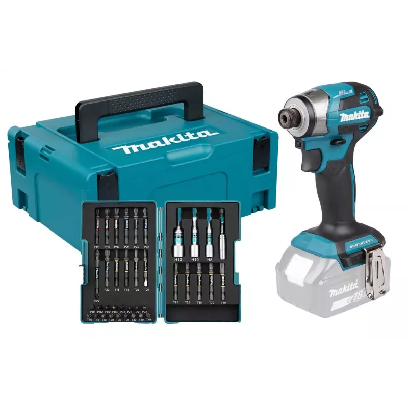 Makita DTD173ZJX2 18V LXT Bezsuku Triecienskrūvgriezis 180 Nm, Instruments Bez Akumulatora