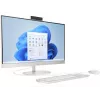 HP All-in-One 27-cr0042nf galddators, AMD Ryzen 5 7520U, 16 GB RAM, 512 GB SSD, 27 inch Full HD IPS displejs, Windows 11 Home, balts (atjaunota prece)