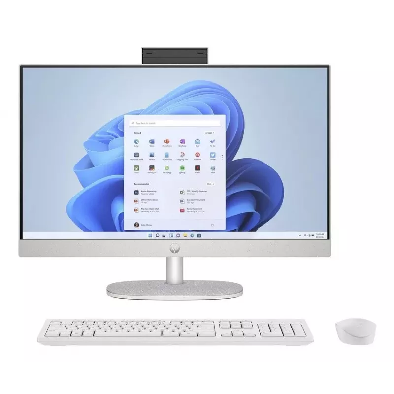 HP All-in-One 24-cr0061nf, AMD Ryzen 7 7730U, 16GB RAM, 1TB SSD, 23.8 inch Full HD IPS, Windows 11 Home, Balts