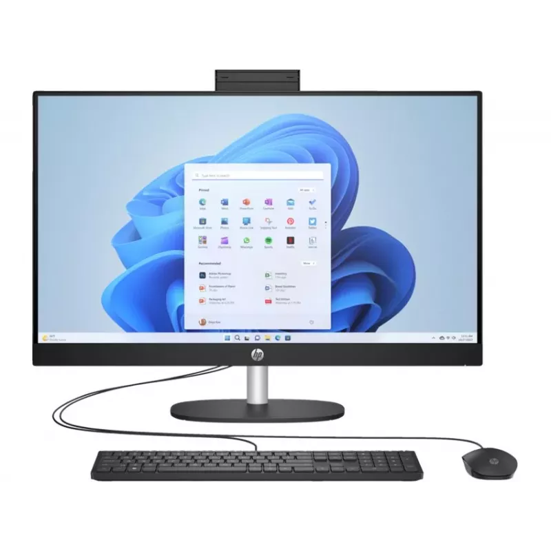HP All-in-One 27-cr0038na, 27 inch Full HD IPS, AMD Ryzen 5, 16GB RAM, 1TB SSD, Windows 11 Home, Natural Silver (atjaunota prece)