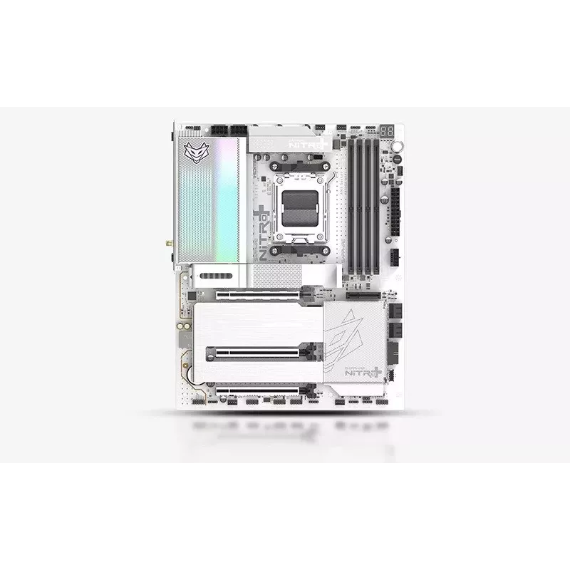 SAPPHIRE NITRO+ X870EA PHANTOMLINK P.E mātesplate, AMD X870E, Socket AM5, DDR5, Wi-Fi 7, balta/melna