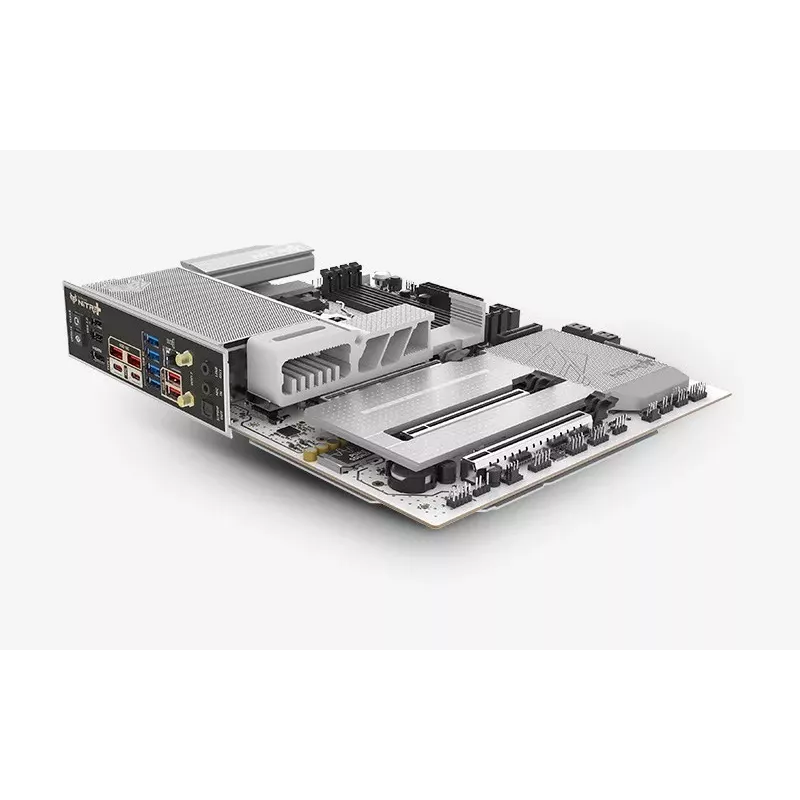 SAPPHIRE NITRO+ X870EA PHANTOMLINK P.E mātesplate, AMD X870E, Socket AM5, DDR5, Wi-Fi 7, balta/melna