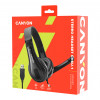 CANYON PC Headset CHSU-1 PC Mic USB 2m Black