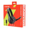 CANYON PC Headset CHSU-1 PC Mic USB 2m Black