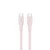 CANYON USB-C uz USB-C kabelis 60W 1m Silikona Pink Sand