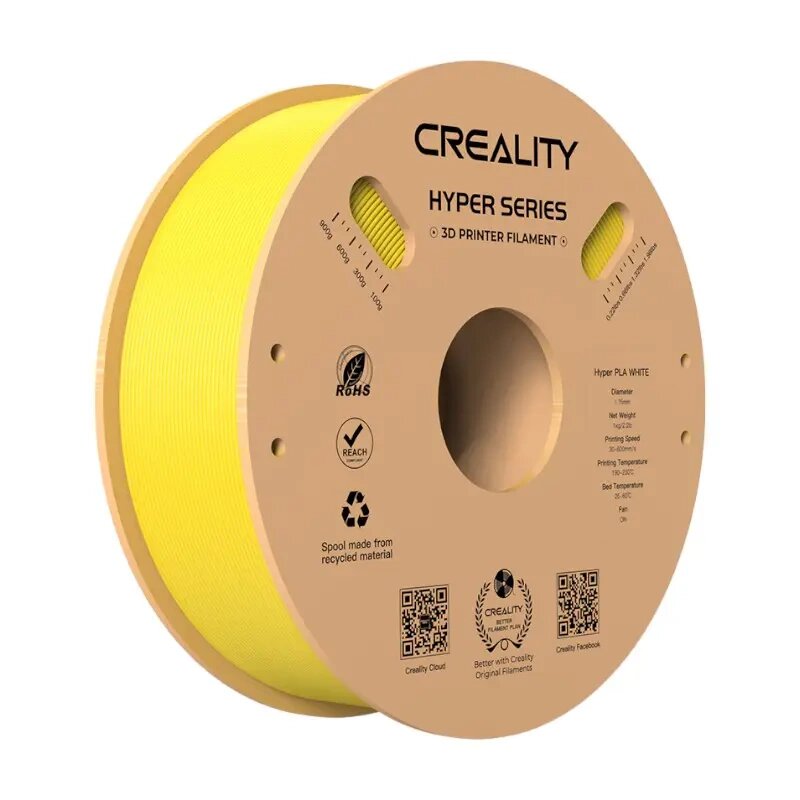 Creality Hyper PLA Filaments 1,75 mm 1 kg Dzeltens