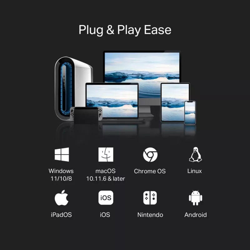 TP-LINK USB Type-C uz 2.5 Gigabit Ethernet tīkla adapteris UE310C