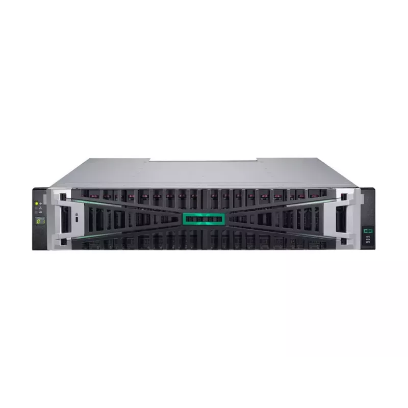 HPE Modular Smart Array 2070 16Gb Fibre Channel SFF Storage - 7. paaudze - Hybrid Flash Array - 0 TB - 24 SFF nodalījumi - 2U montējams statīvā