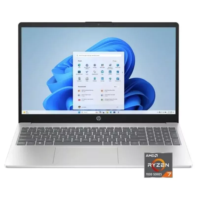 HP 15-fc0047 15.6 inch FHD Skārienjūtīgs AMD Ryzen 7 7730U 16GB 512GB SSD W11H, Dabīgs Sudrabs