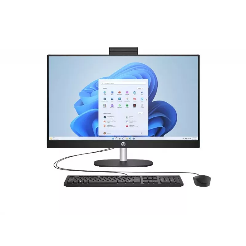 HP All-in-One 27-cr0912nc Desktop PC, Intel Core i5-1334U, 16 GB RAM, 512 GB SSD, 27 inch Full HD IPS Displejs, Windows 11 Home, Balts (atjaunota prece)