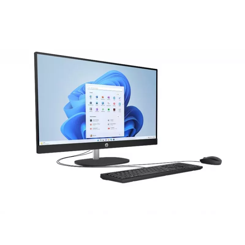 HP All-in-One 27-cr0912nc Desktop PC, Intel Core i5-1334U, 16 GB RAM, 512 GB SSD, 27 inch Full HD IPS Displejs, Windows 11 Home, Balts (atjaunota prece)