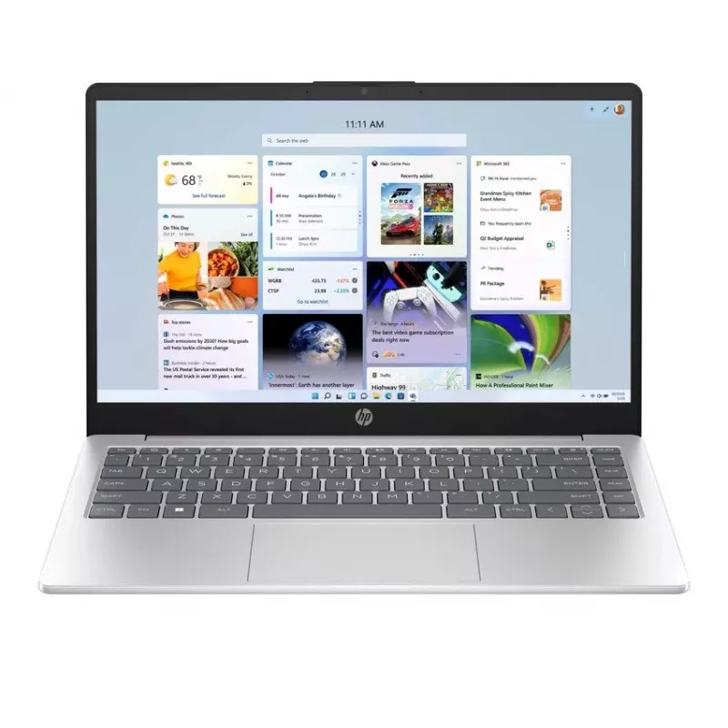 HP Laptop 14-em0021ne, AMD Ryzen 5 7520U, 8GB RAM, 256GB SSD, 14.0 inch FHD, Natural Silver, Windows 11 Home (atjaunota prece)