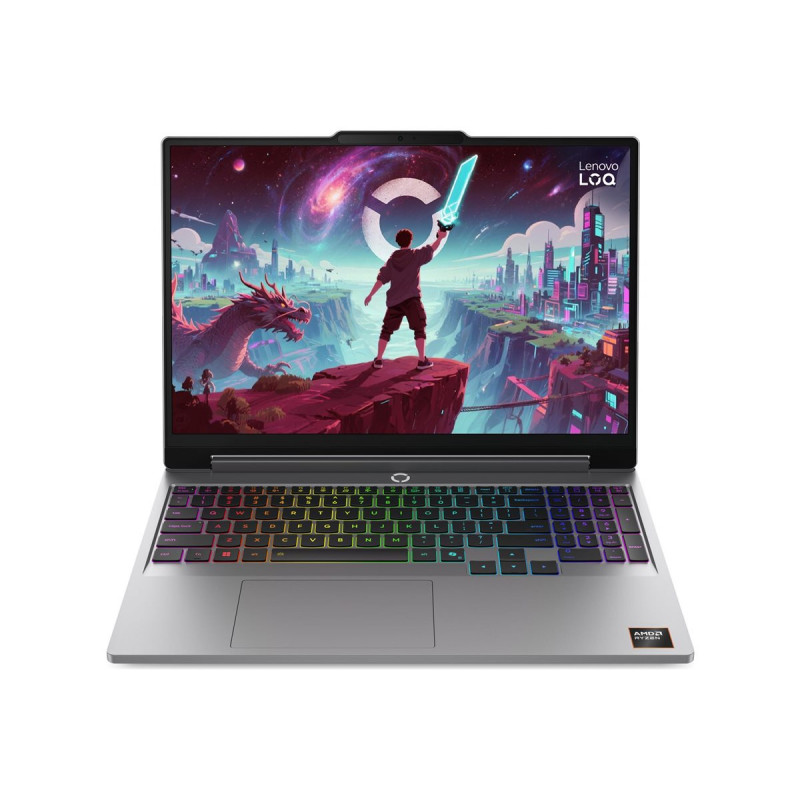 Lenovo LOQ 15AHP11 15.6 inch WUXGA Gaming Portatīvais dators, AMD Ryzen 7, 16GB DDR5, 1TB SSD, NVIDIA GeForce RTX 5060 8GB, Windows 11 Home, Angļu valodas apgaismota tastatūra, Luna Grey, 2 gadu garantija