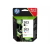 HP 303 Melns/Tri-krāsu oriģinālā tintes kasetne 2 iepakojumā