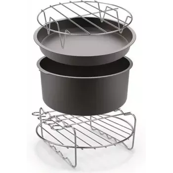 TEFAL Easy Fry Piederumu komplekts OBH Nordica XXL gaisa fritētājiem - Cepamā panna, Iesmu statīvs, 5 iesmi