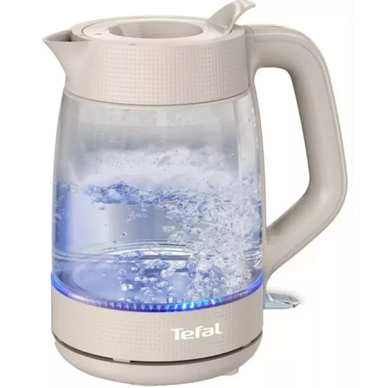 Tefal Morning Glass Kettle KO2G0BE0 1.7L 2200W Caurspīdīgs/Melns