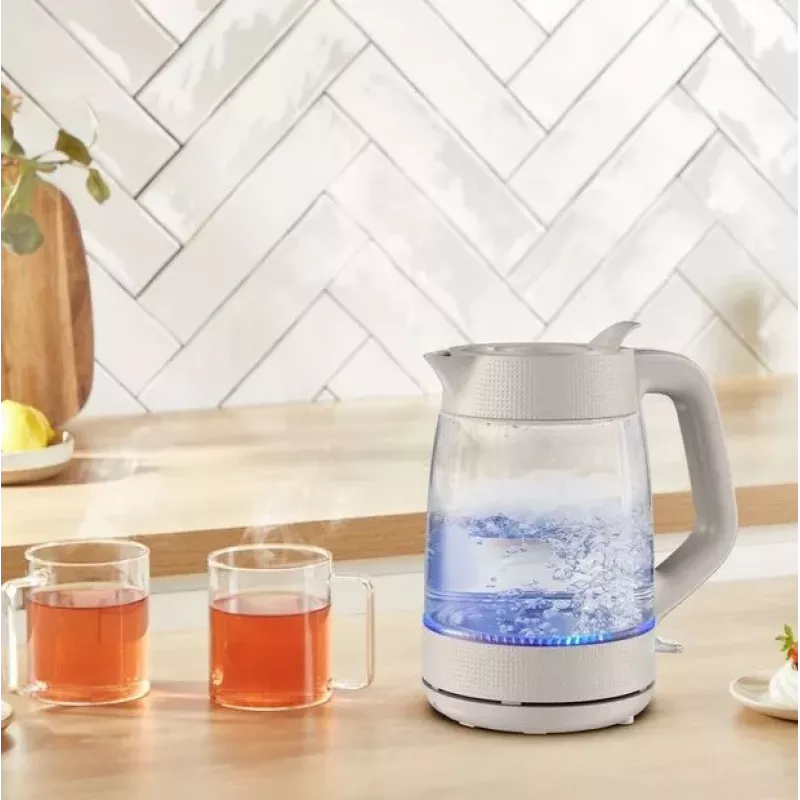 Tefal Morning Glass Kettle KO2G0BE0 1.7L 2200W Caurspīdīgs/Melns